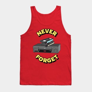 Never Forget Cassette Retro Vintage 60s 70s 80s 90s Tank Top